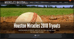 Desktop Screenshot of miraclesbaseball.com
