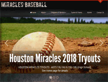Tablet Screenshot of miraclesbaseball.com